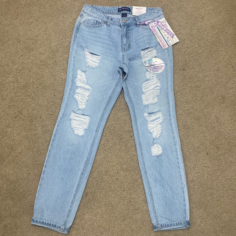 Rolled High Waist Skinny Jeans